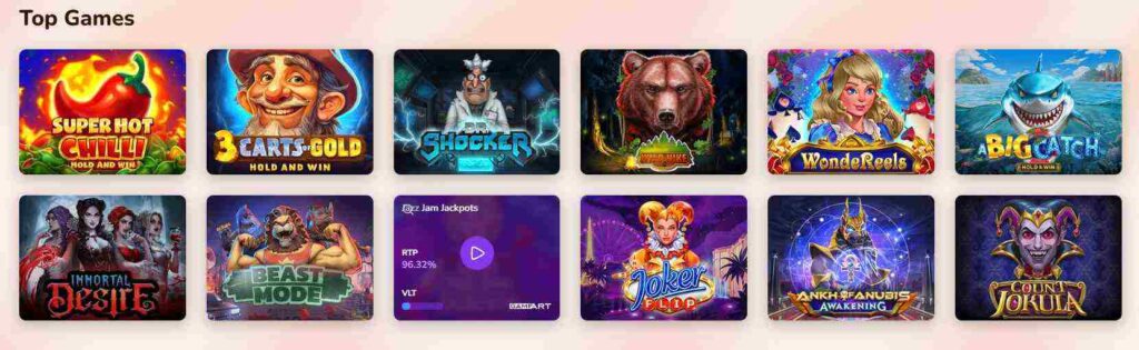 WildSultan Casino jeux